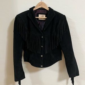 Vintage leather suede western jacket